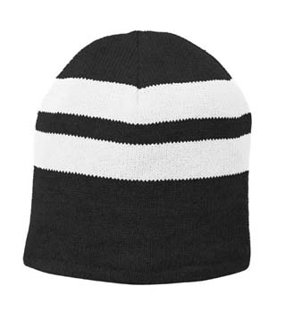 Fleece-Lined Striped Beanie