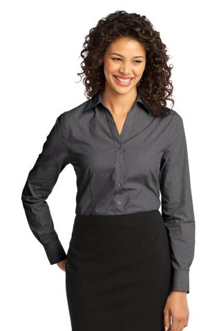 Ladies' Cross Hatch  Button Down