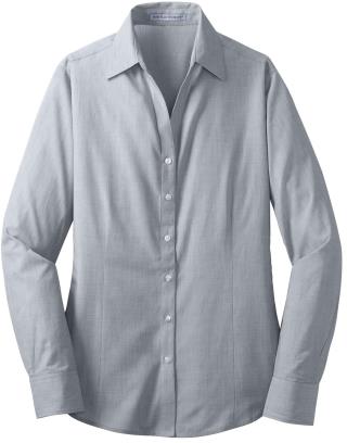 L640A - Ladies' Cross Hatch  Button Down